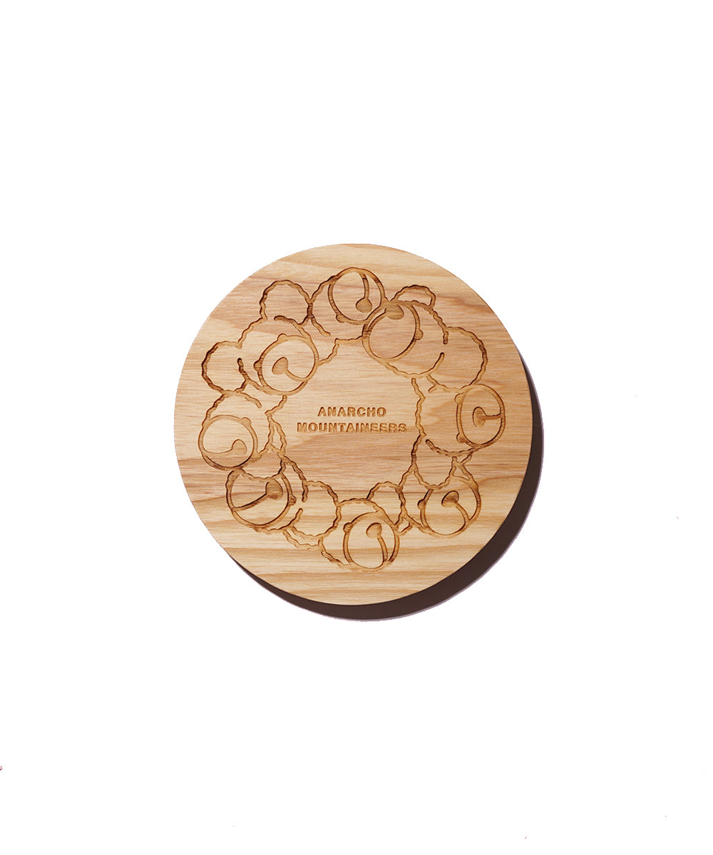 Wood Lid (for 1/2 Pt.)  w/Bear