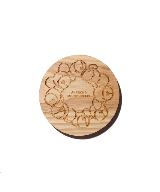 Wood Lid (for 1/2 Pt.)  w/Bear