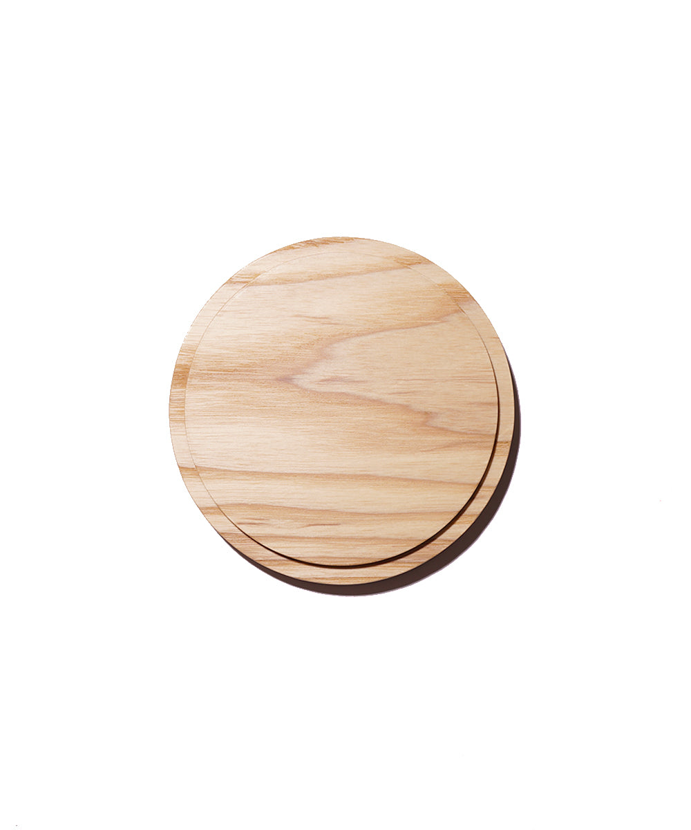 Wood Lid (for 1/2 Pt.)  w/Bear