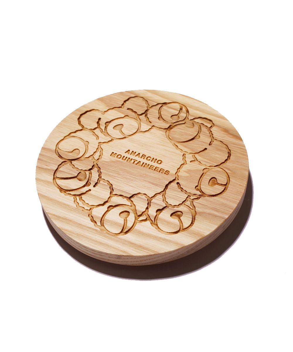 Wood Lid (for 1/2 Pt.)  w/Bear
