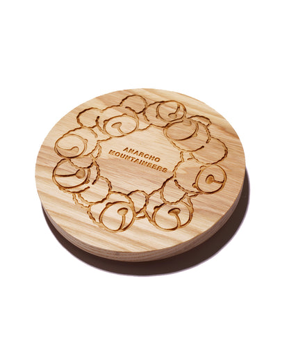Wood Lid (for 1/2 Pt.)  w/Bear