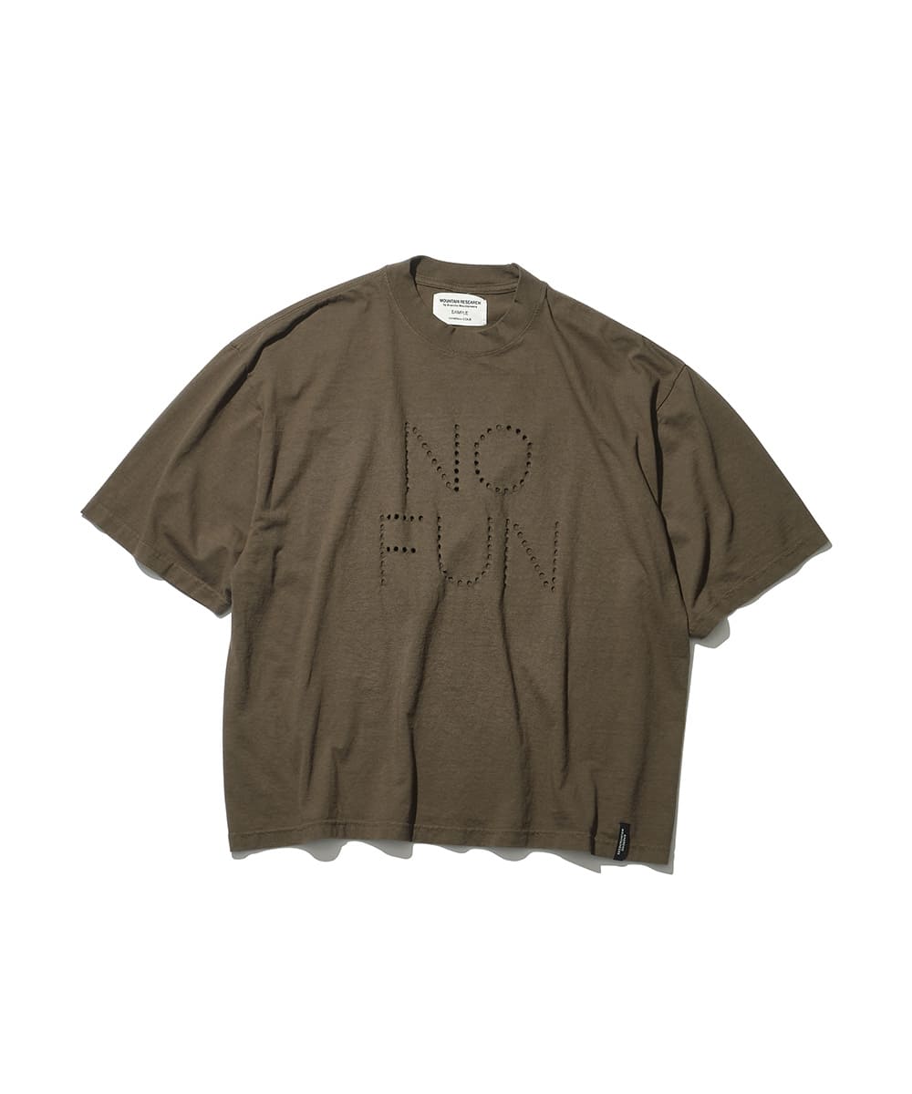 Punctured Letters Tee "No Fun"