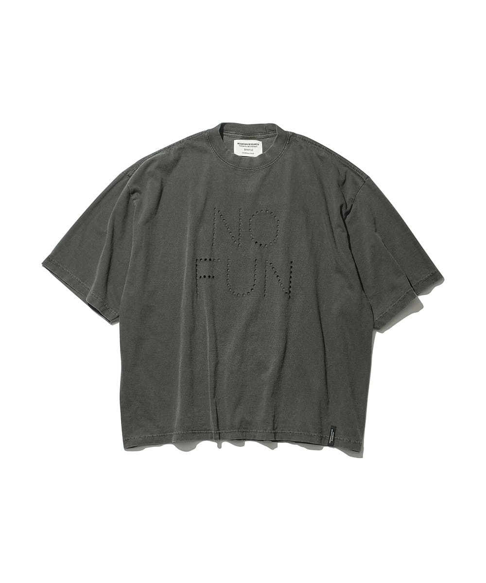 Punctured Letters Tee "No Fun"